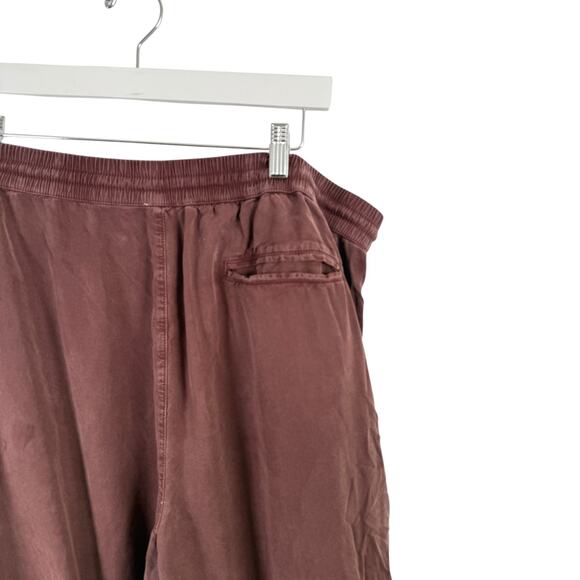 Aerie Brown 100% Lyocell Wide Leg Pants Boho Y2K High Rise Baggy Womens XL - Picture 4 of 7